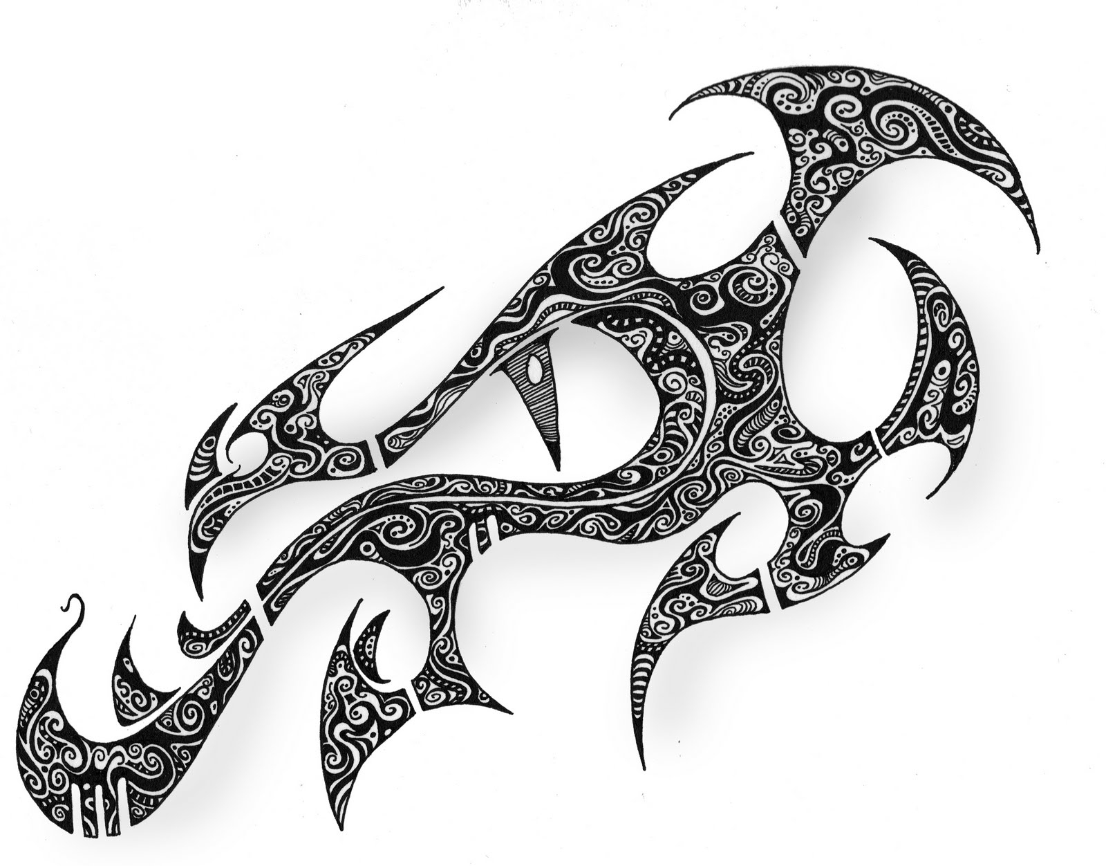 1600x1252 Tribal Dragon Armband Tattoos Arm Tattoo Sites