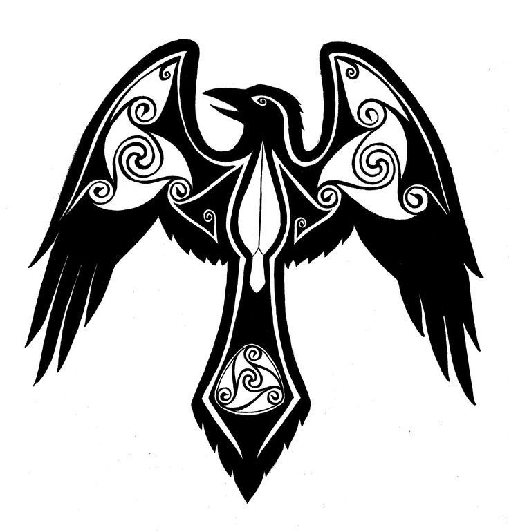 736x770 crow norse symbols tattoos ideas and designs