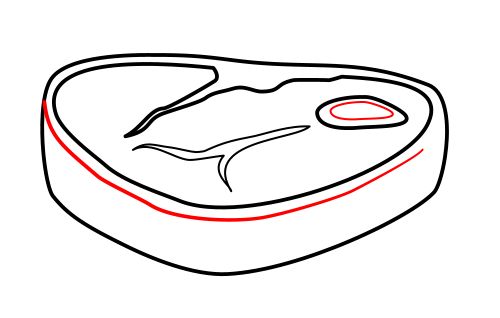 500x318 Drawing A Cartoon Steak