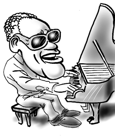401x475 Ray Charles Caricatures