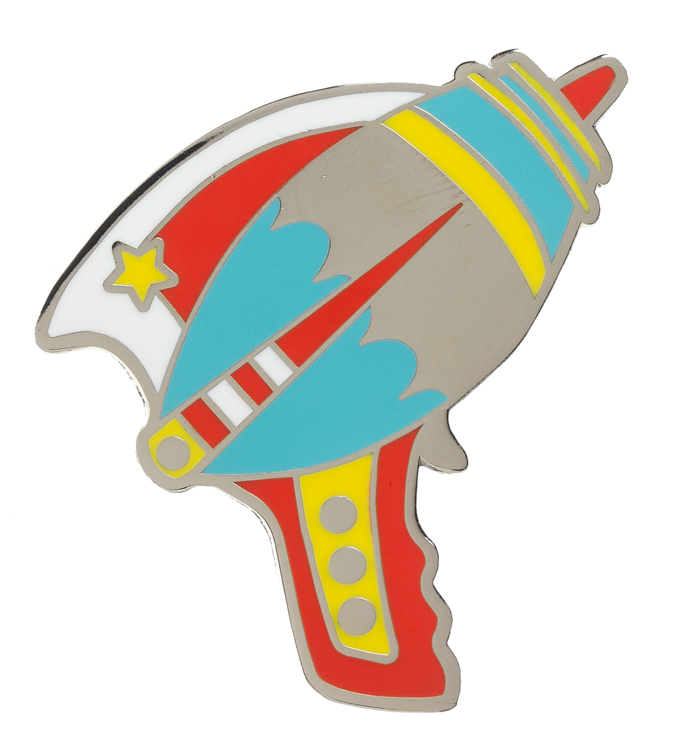 989x1080 Luxcups Creative Ray Gun Enamel Pin