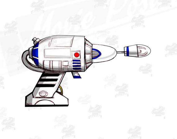570x448 Star Wars Inspired Ray Gun Illustration Digital Etsy