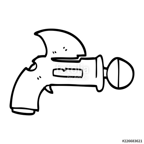500x500 Line Drawing Cartoon Ray Gun Stock Image And Royalty Free Vector