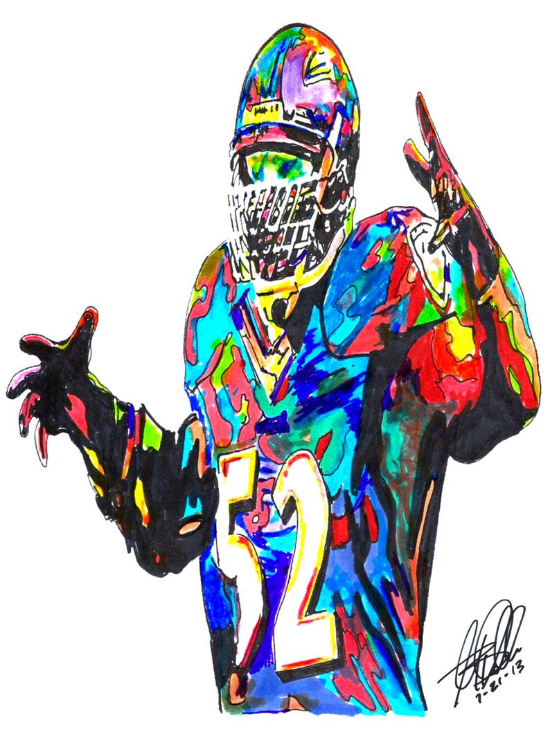 794x1059 Ray Lewis Of The Ravens Poster From Original Drawing Etsy