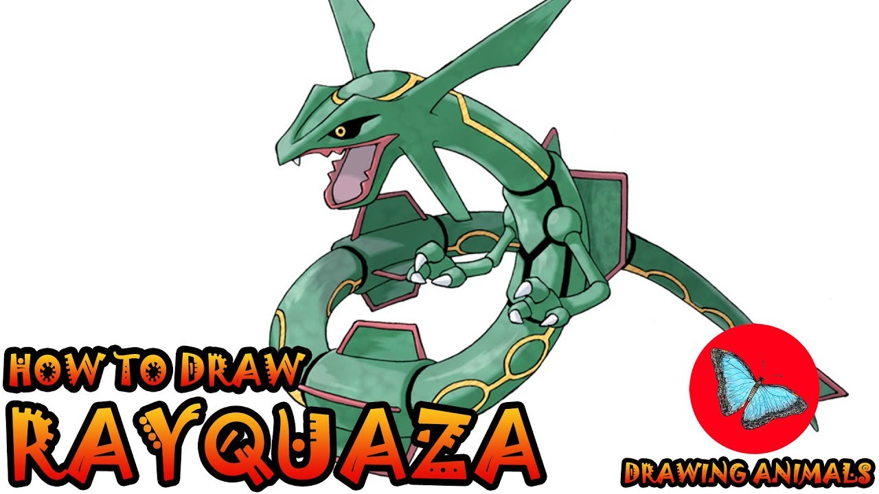 1280x720 How To Draw Rayquaza Pokemon Coloring And Drawing For Kids