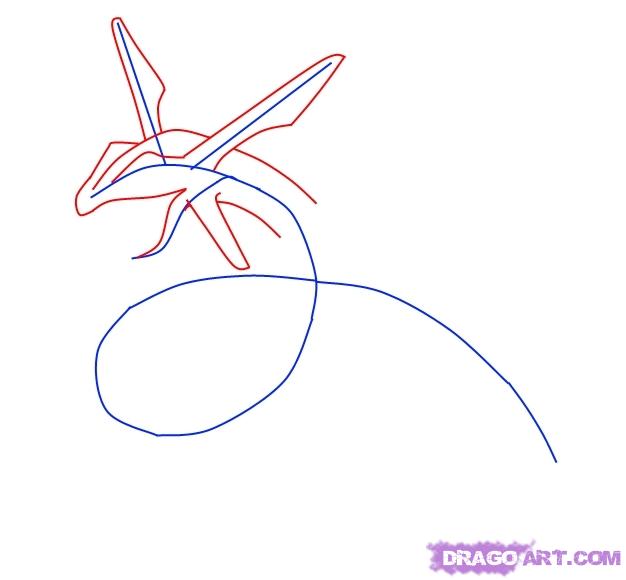 626x580 How To Draw Rayquaza, Step