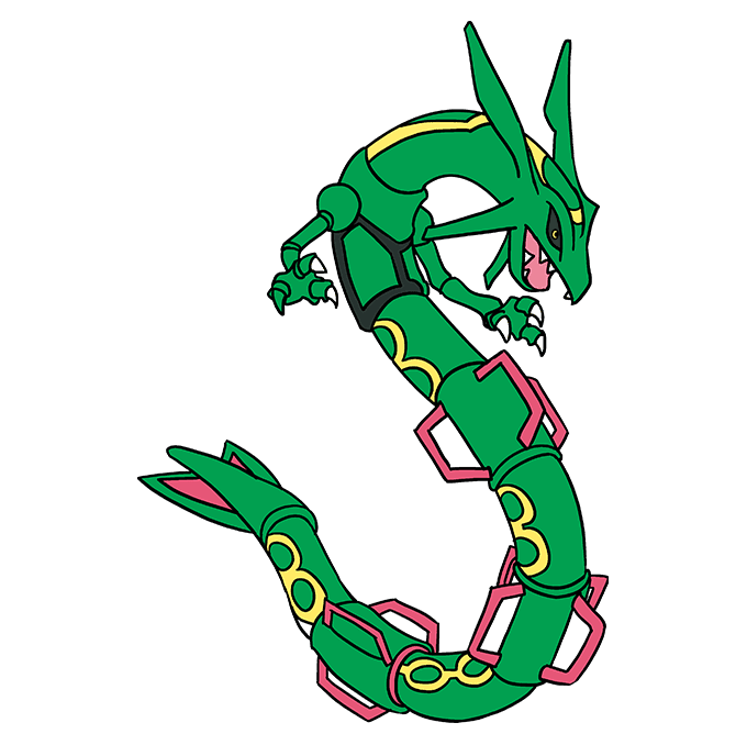 680x678 How To Draw Rayquaza