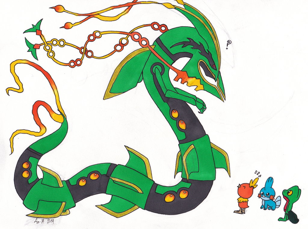 1024x761 How To Draw Mega Rayquaza Easy