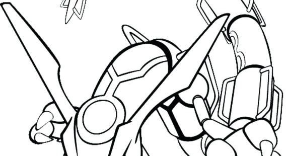 570x310 Pokemon Mega Rayquaza Coloring Pages Colouring All Legendary