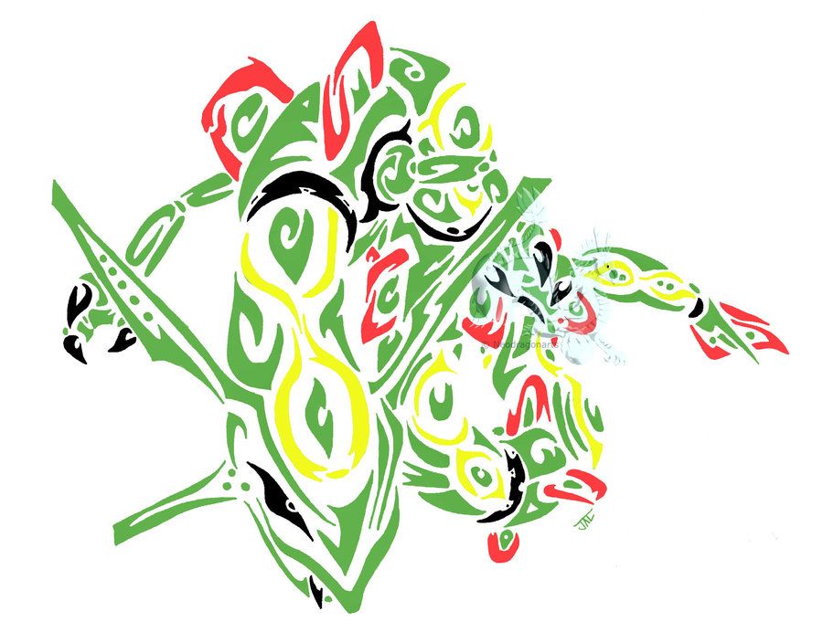 900x704 Colored Tribal Rayquaza