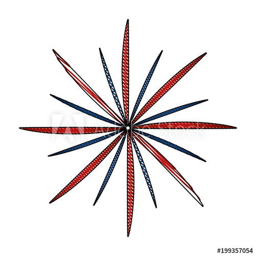 500x500 Fireworks Burst Or Light Rays Celebration Vector Illustration