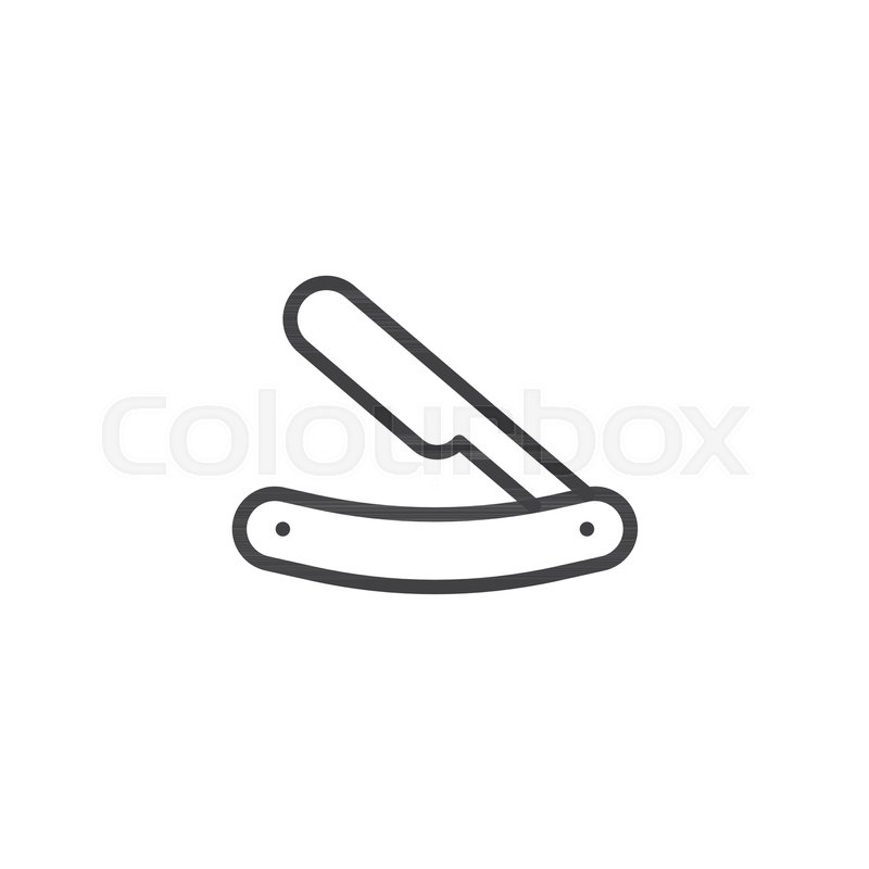 800x800 barber razor blade outline icon stock vector colourbox