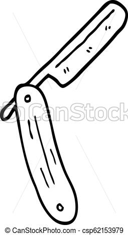 255x470 Line Drawing Cartoon Old Style Razor