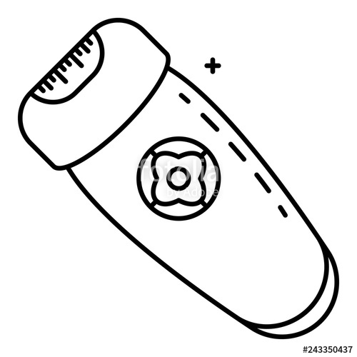 500x500 woman electric razor icon outline woman electric razor vector