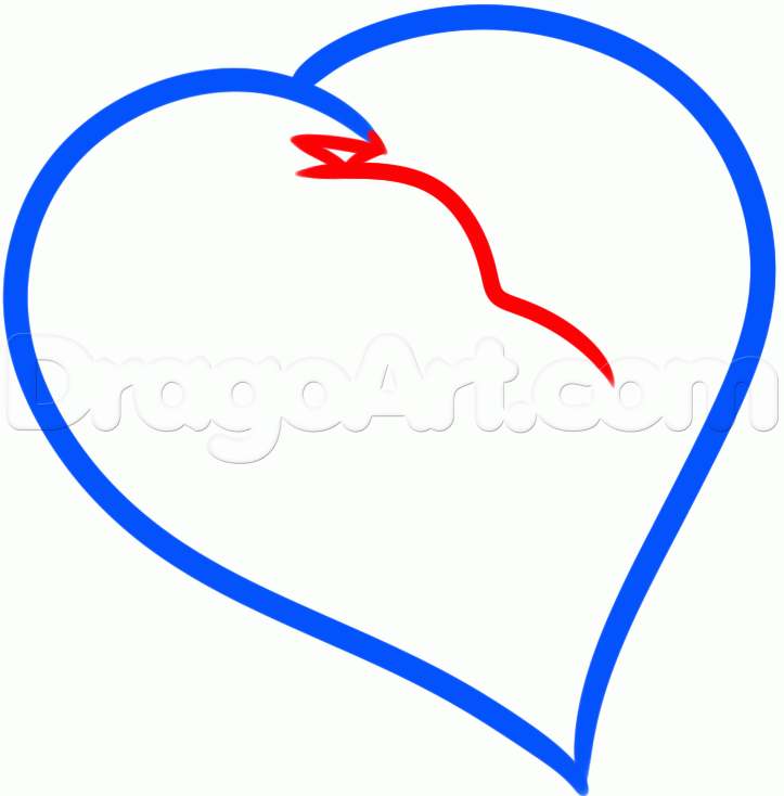 723x734 Draw A Heart And Razor, Step