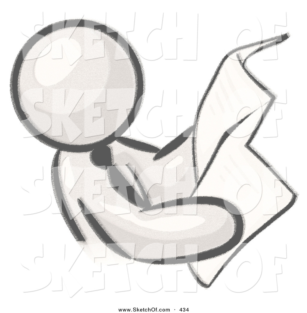 1024x1044 Drawing Of A Sketched Design Mascot Person Wearing A Tie, Leaning