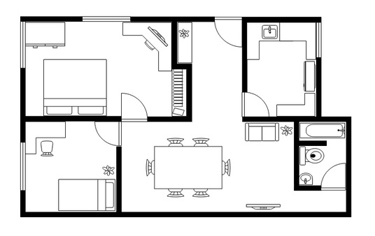536x338 draw redraw floor plan for real estate agents, property manager