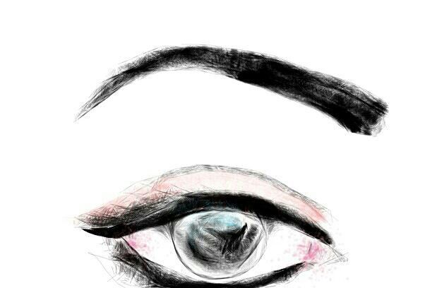 602x408 real eye mobile art eye sketch, draw, mobile art
