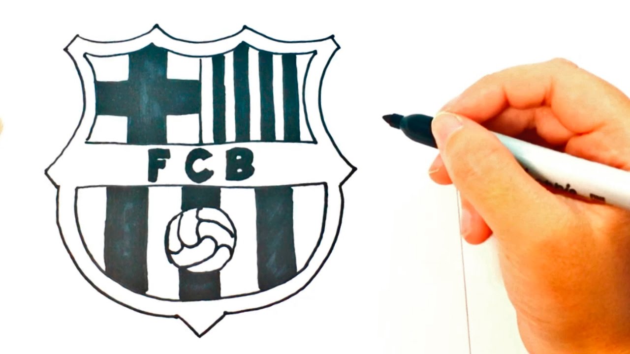 1280x720 How To Draw Real Madrid Logo Easy Blak