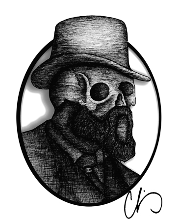 367x446 Bearded Skull T Shirt Up On Threadless