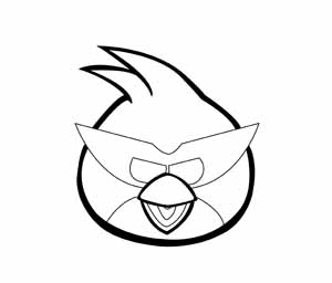 300x256 Angry Birds Space Red Angry Birds Coloring Pages To Print