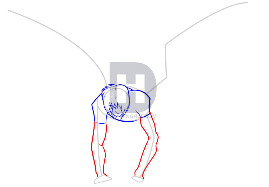 1036x720 How To Draw Anime Wings, Draw An Anime Angel, Step