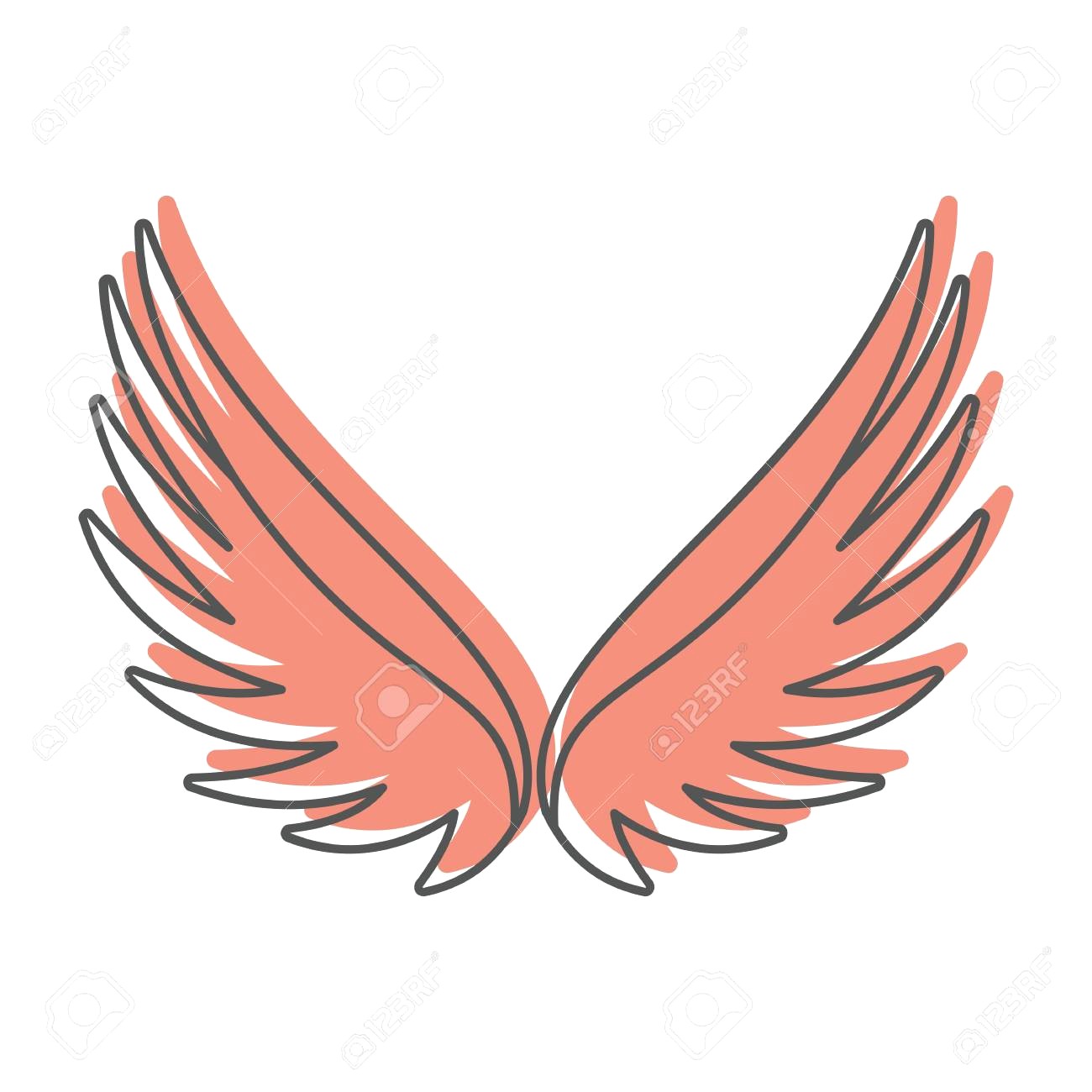 1300x1300 Realistic Angel Wings Illustration Set Vector