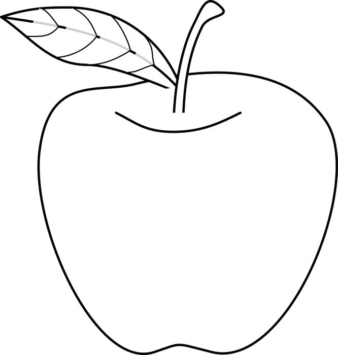 666x700 Drawing An Apple Apple Drawing Images With Colour