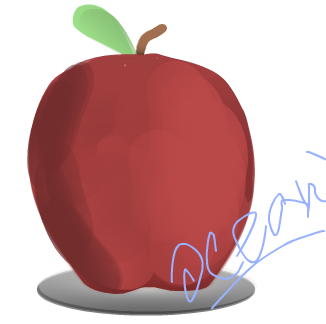 326x324 Realistic Apple Drawing Test