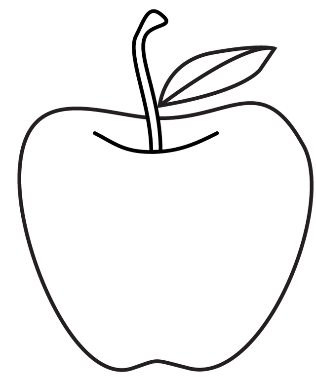 640x772 Apple Drawing Free Download