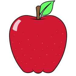 250x250 Cartoon Apple Step