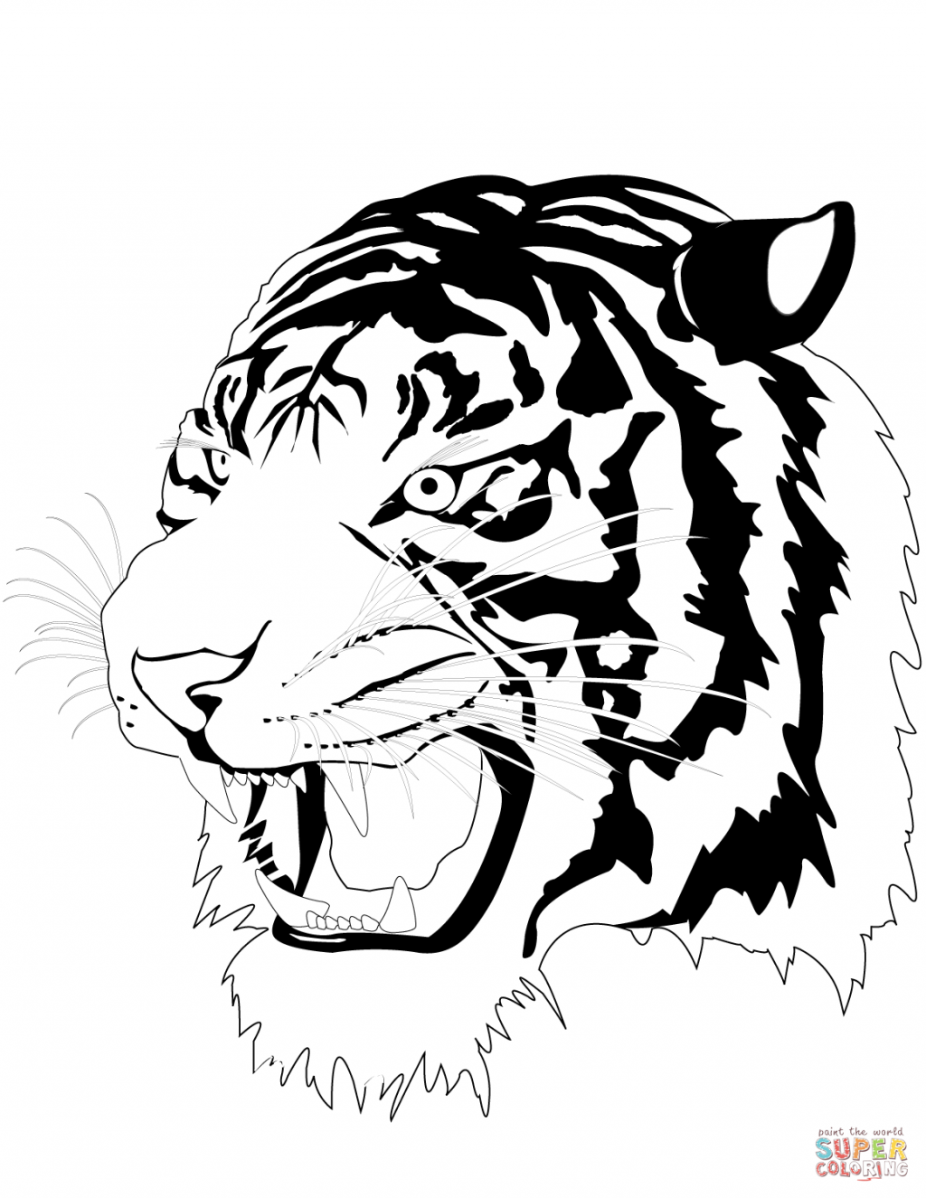 1024x1325 Fresh Coloring Pages Of Tigers Free Tiger Head Realistic Baby