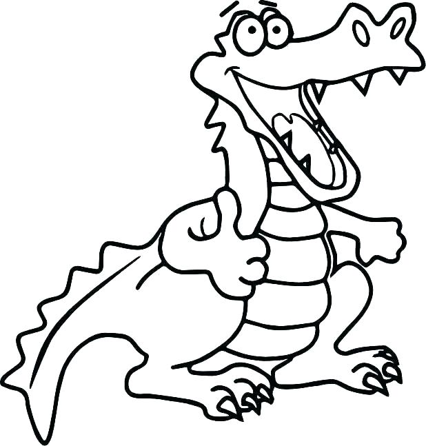 618x647 Baby Crocodile Coloring Pages