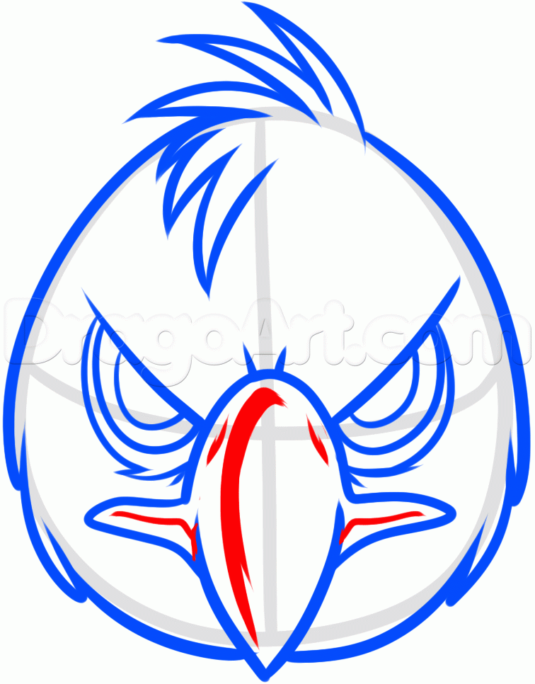 756x966 Draw A Realistic Angry Bird, Step