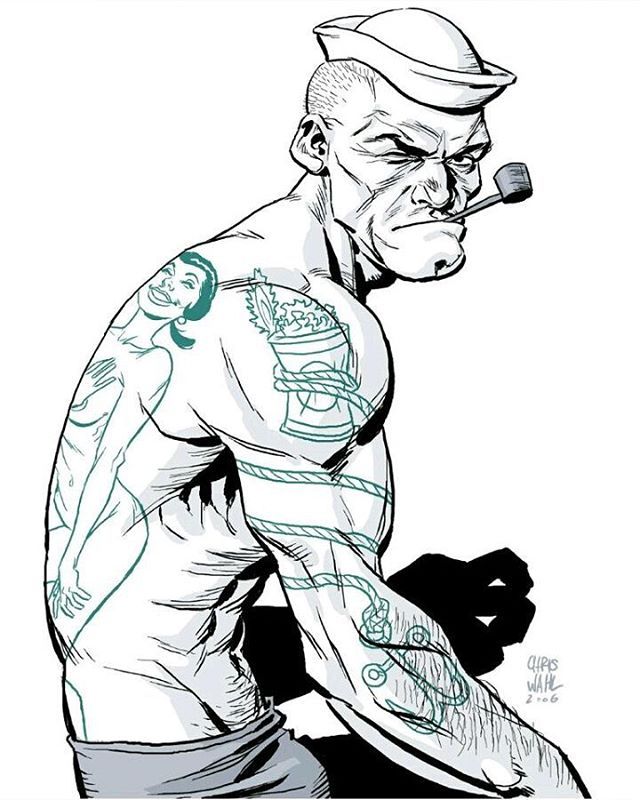 640x800 Popeye Done For A Cartoon Cheesecake And Beefcake Drawing Jam Many