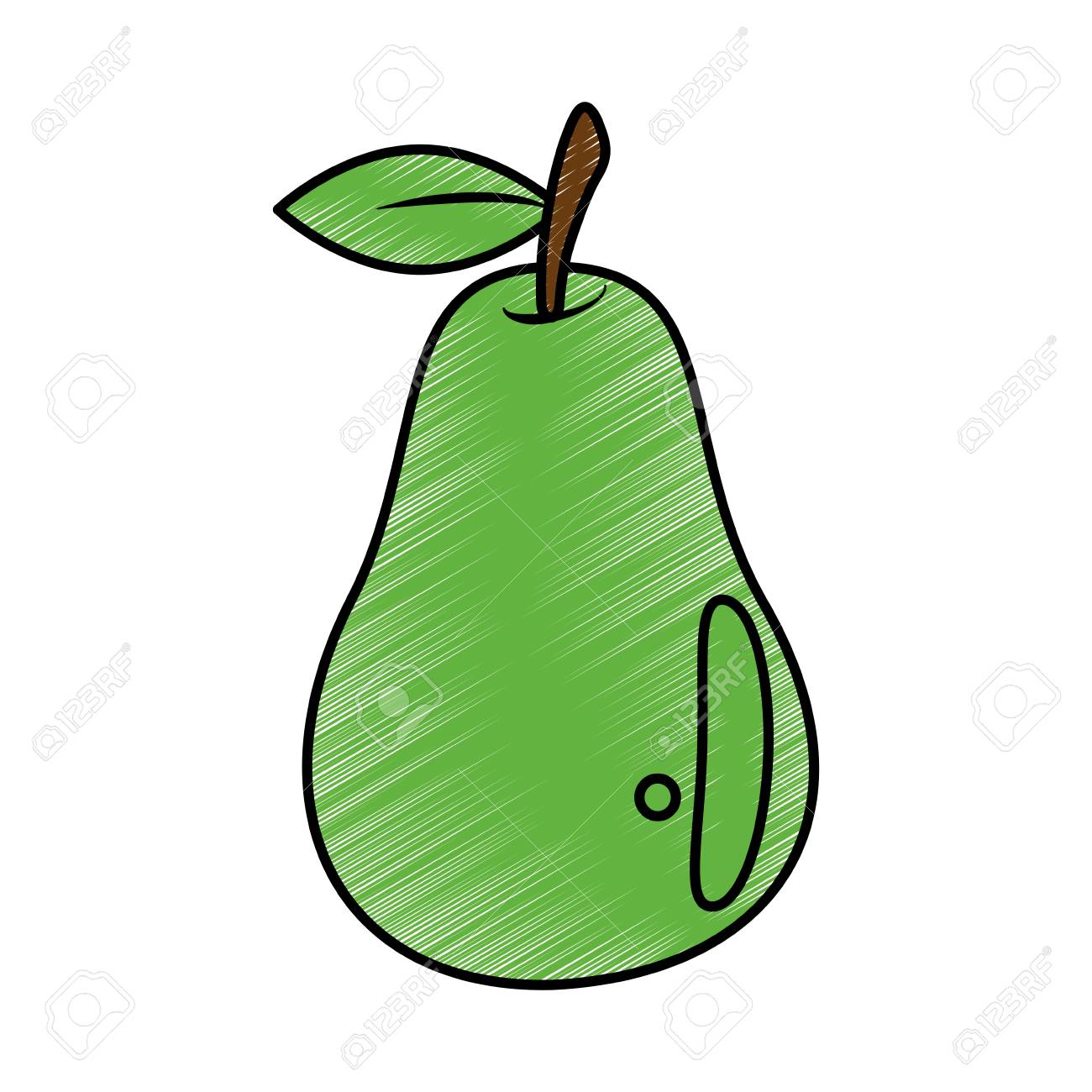 1300x1300 Avocado Cartoon Drawing Cute Realistic Line Pencil Art Picture