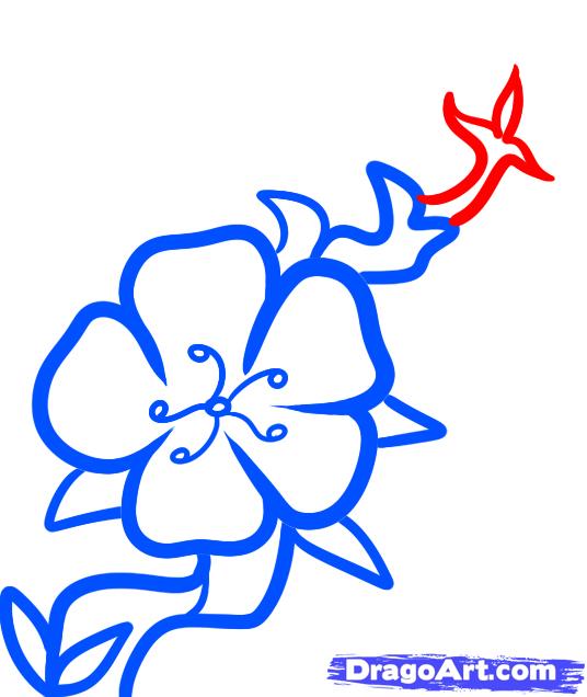 536x636 How To Draw A Cherry Blossom For Kids, Step