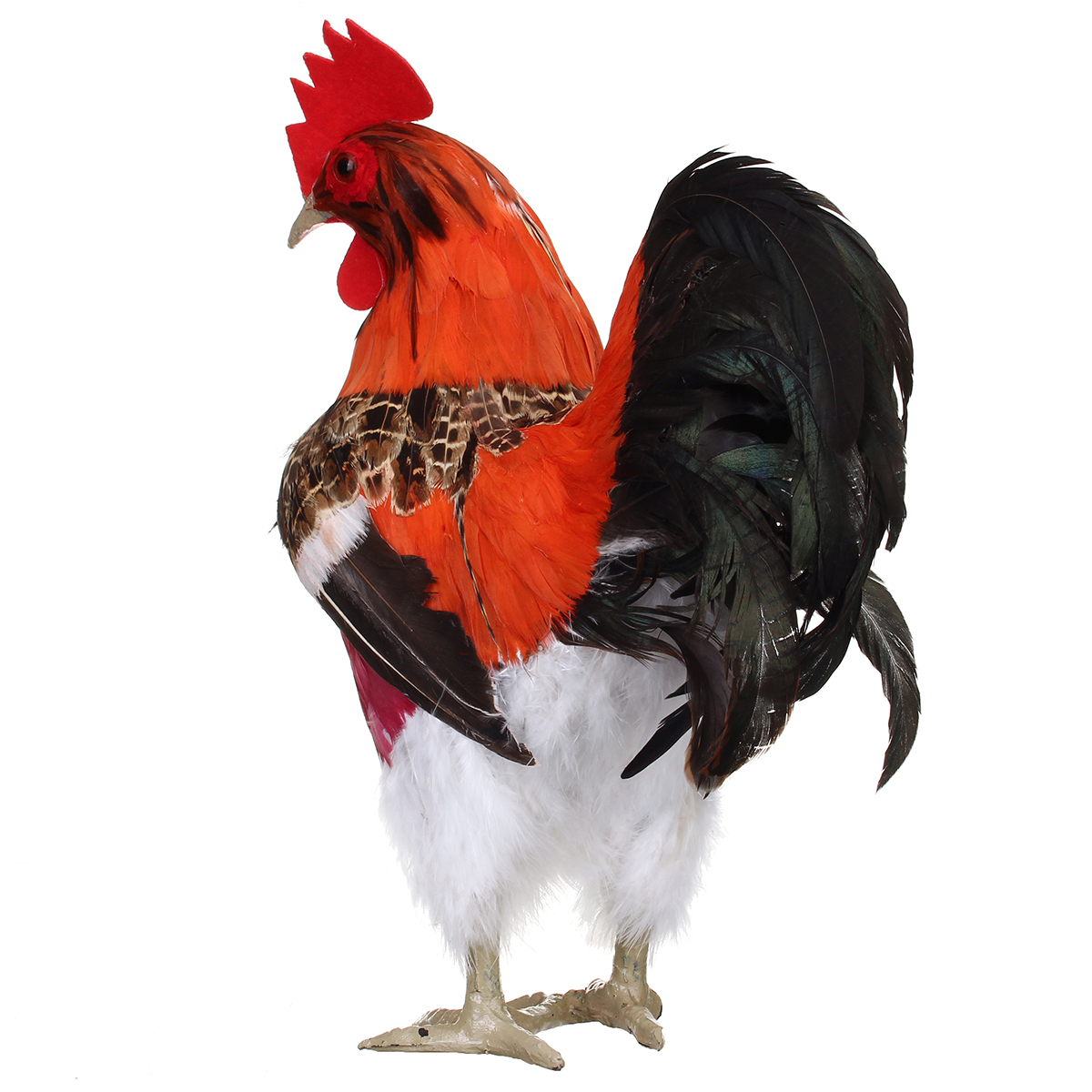 1200x1200 Realistic Rooster Chicken Cockerel Feather Prop Garden Farm Animal