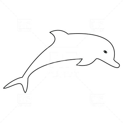 400x400 Dolphin Outline Images Dolphin Outline Icon Vector Image Dolphin