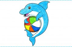 236x157 Realistic Dolphin Drawing Step