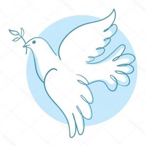 300x300 Photostock Vector Flying Dove Vector Sketch Set Dove Of Peace