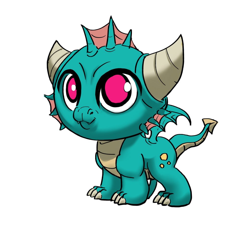 1024x1024 How To Draw A Chibi Kawaii Dragon Step