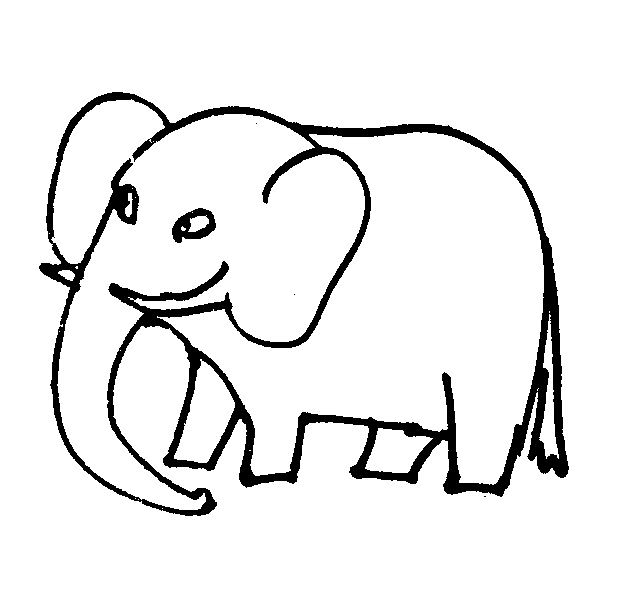 618x612 Elephant Coloring Pictures Cartoon And Realistic