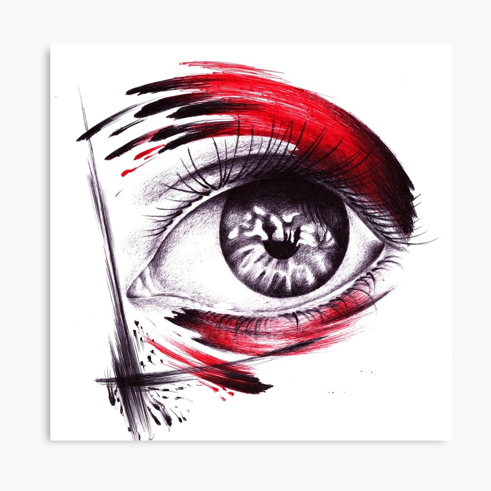 1000x1000 Realistic Trash Polka Eye Canvas Print