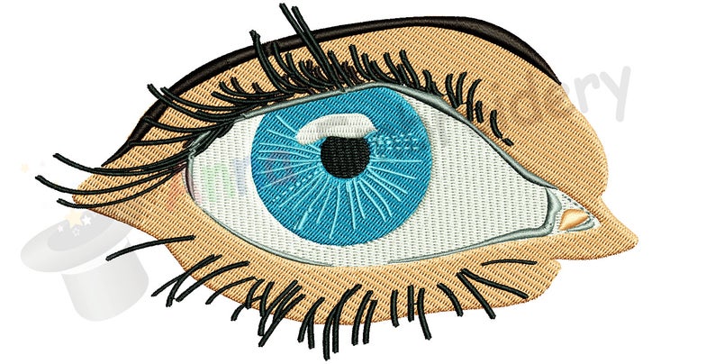 794x404 Blue Eye Machine Embroidery Design Realistic Eye Etsy