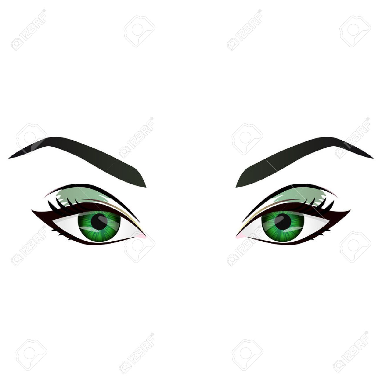 1300x1300 Green Eyes Clipart Realistic Eye