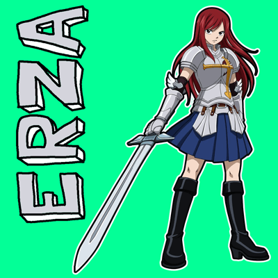 400x400 How To Draw Erza Scarlet From Fairy Tail With Easy Step