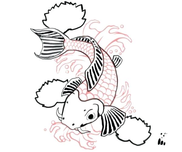 600x500 Koi Fish Coloring