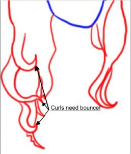 257x302 Drawing Printout How To Draw Realistic Hair