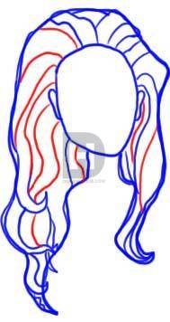 189x356 How To Draw Realistic Hair, Step